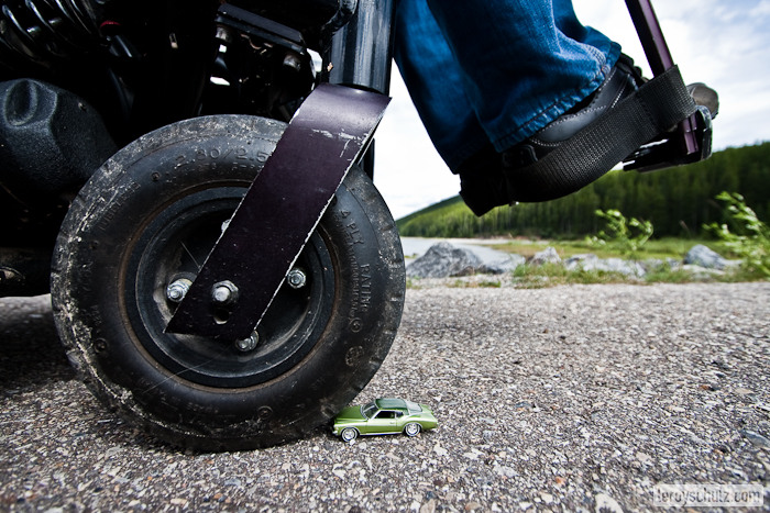 Going face-to-face with Mark’s wheelchair